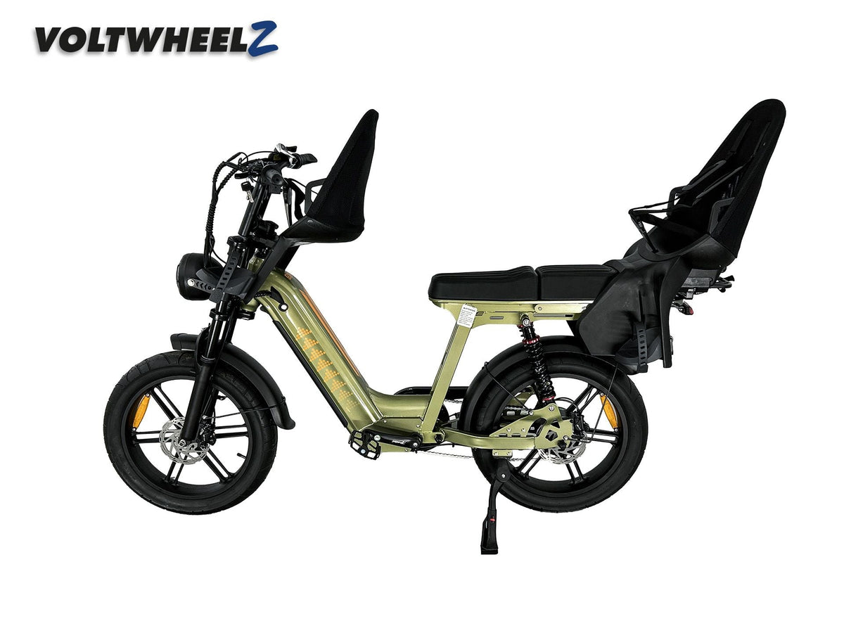 D50 Family Bike met voor en achterzitje